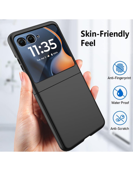 Funda delgada Haeuorey para Motorola Razr 2025/2024 con Clip