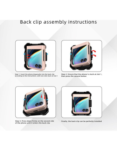 Funda delgada Haeuorey para Motorola Razr 2025/2024 con Clip