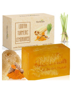 Jabón Exfoliante de Loofah y Cúrcuma HerbVian 120g