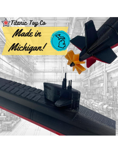 Réplica de submarino de clase Benjamin Franklin 30.48 cm