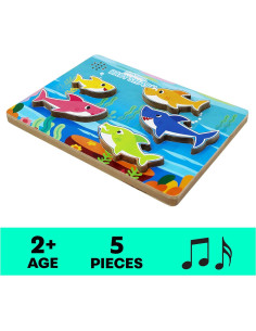 Rompecabezas de Sonido Musical Spin Master Baby Shark 5 Piezas 2