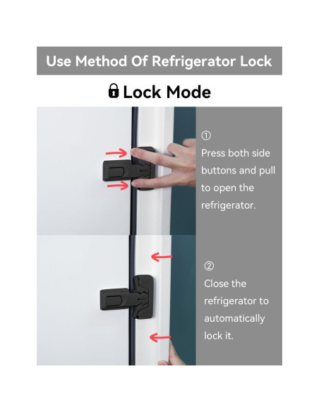 Cerradura de Refrigerador a Prueba de Niños Maveek - 4 Piezas Cerradura de Refrigerador a Prueba de Niños Maveek - 4 Piezas