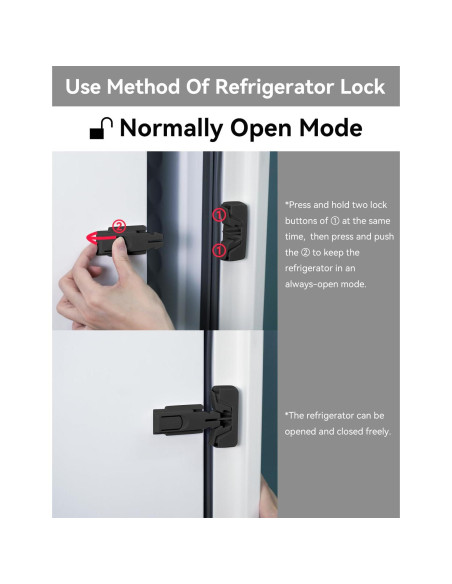 Cerradura de Refrigerador a Prueba de Niños Maveek - 4 Piezas Cerradura de Refrigerador a Prueba de Niños Maveek - 4 Piezas