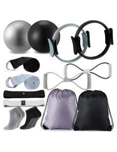 Conjunto de Ejercicio Poen: Anillos, Pelotas y Bandas de Resistencia