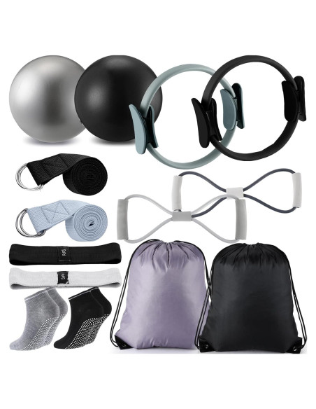Conjunto de Ejercicio Poen: Anillos, Pelotas y Bandas de Resistencia