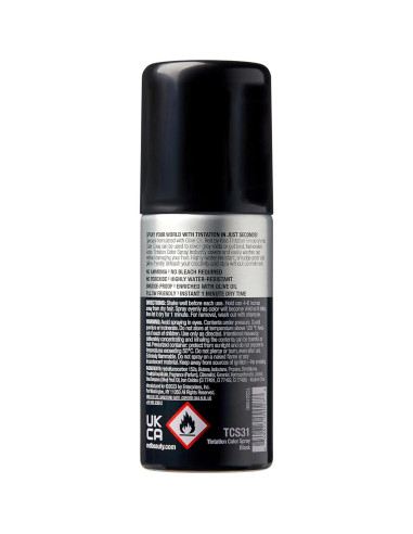 Spray de Color Temporal RED by Kiss 1.5 oz Negro - Cubrimiento Raíces Grises