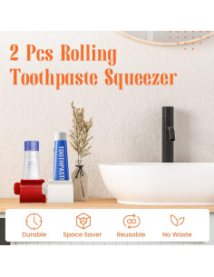 Dispensador de Pasta de Dientes ISKYBOB Juego de 2 Multicolor 2