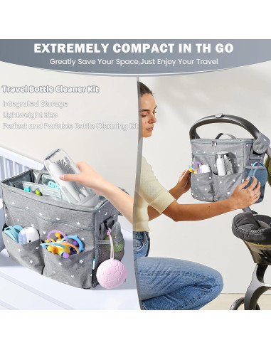 Juego de Cepillos Eléctricos para Biberones IvyWind Gris