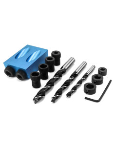 Kit de Plantilla de Agujeros en Ángulo 15 QWORK - 3 Brocas