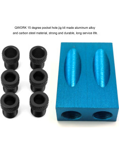 Kit de Plantilla de Agujeros en Ángulo 15 QWORK - 3 Brocas 2