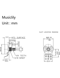 Potenciómetros CTS 450 A250K Eje Corto 10% para Guitarra Eléctrica (Juego de 10) 2
