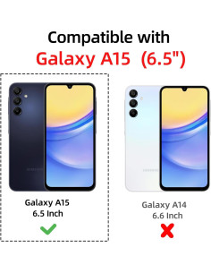 Funda suave y delgada DYFYFKDI para Samsung Galaxy A15 - Lavanda negra 2