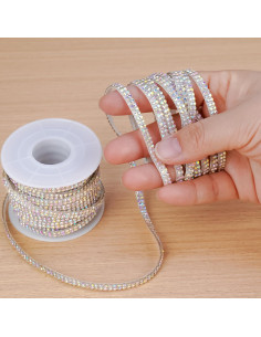 Cinta de Rhinestone Autoadhesiva NiArt 10m Iridescente 2