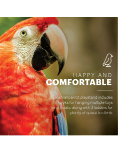 Soporte de Juego para Loros Pequeños Prevue 3181 con Ruedas 2