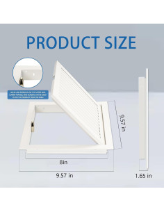 Panel de Acceso para Drywall Crezone 24.13x24.13cm Blanco 2