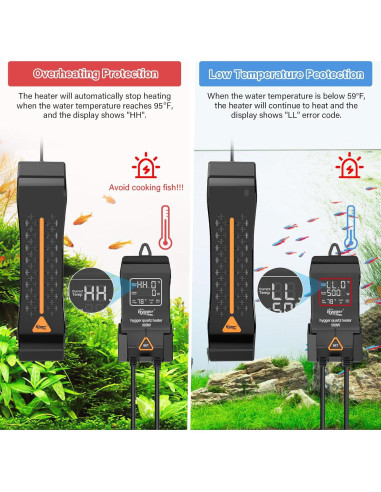 Calentador de Acuario Hygger 300W para 190-300 Litros