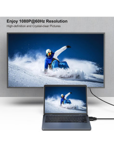 Cable DVI-D a VGA Benfei 1.83m Macho a Macho 1080p 2