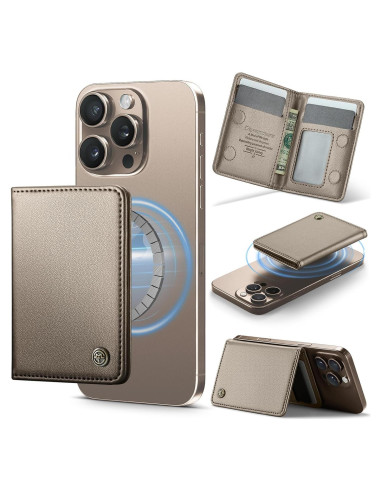 Cartera Magnética Defencase para iPhone 16/15/14/13/12, Titanio