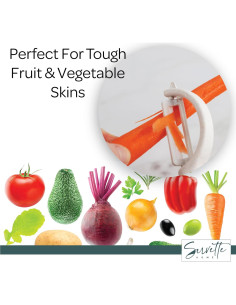 Peladores de Frutas y Verduras Servette Home - Cuchillas Cerámica y Acero Inoxidable 2