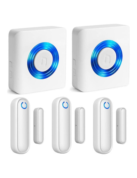 Alarmas Inalámbricas de Puerta YisTech - 3 Sensores 2 Receptores