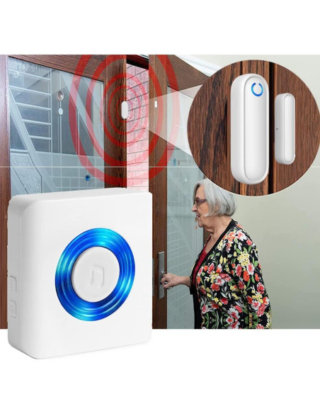 Alarmas Inalámbricas de Puerta YisTech - 3 Sensores 2 Receptores