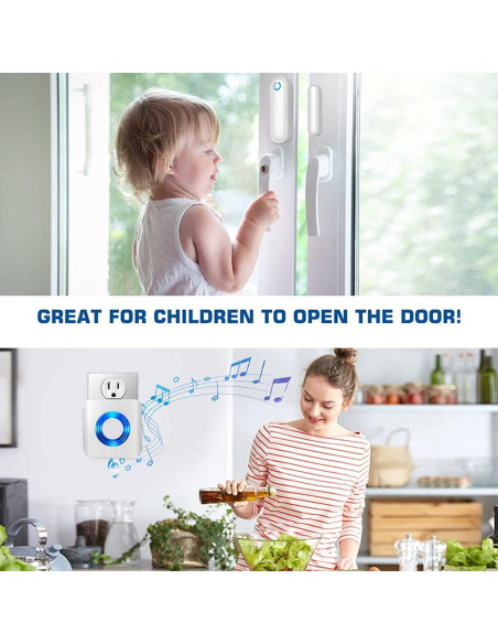 Alarmas Inalámbricas de Puerta YisTech - 3 Sensores 2 Receptores