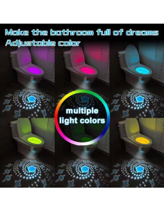 Luz Nocturna LED para Inodoro LEDHOLYT, Recargable, Sensor Movimiento 2