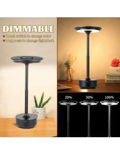 Lámpara de mesa LED recargable Gepas F, 3 niveles de brillo 2