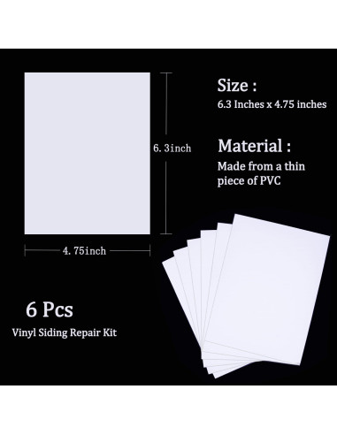 Kit de Reparación de Revestimiento de Vinilo FAILUN 6 Pcs 16x12 cm