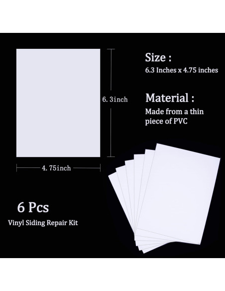 Kit de Reparación de Revestimiento de Vinilo FAILUN 6 Pcs 16x12 cm Kit de Reparación de Revestimiento de Vinilo FAILUN 6 Pcs 16x12 cm