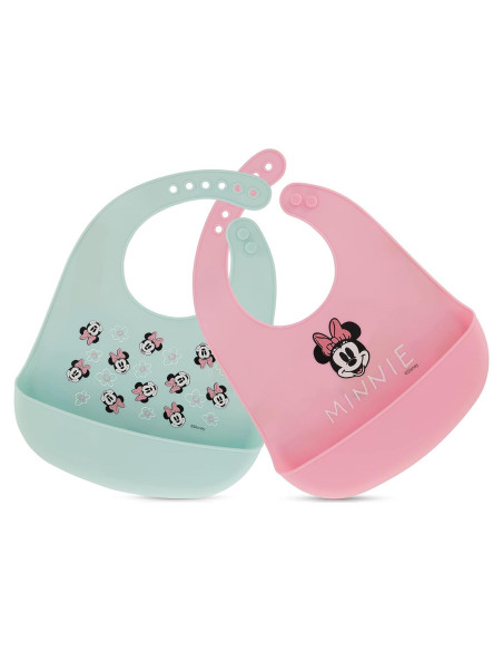 Paquete de 2 Baberos de Silicona Disney Unisex para Bebés