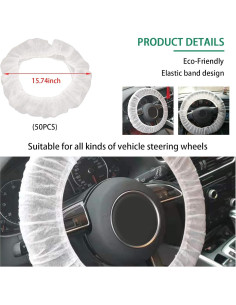 Funda de Volante Desechable Ziciner 50 PCS Universal Plástico 2