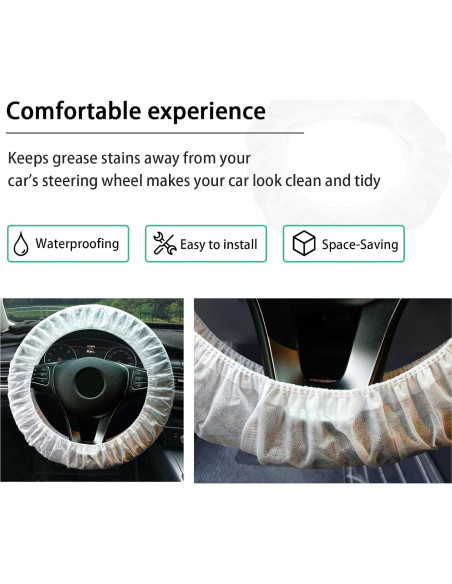 Funda de Volante Desechable Ziciner 50 PCS Universal Plástico