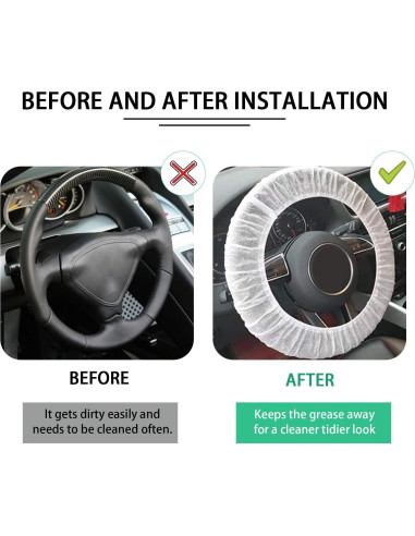 Funda de Volante Desechable Ziciner 50 PCS Universal Plástico