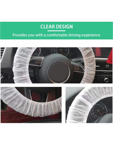 Funda de Volante Desechable Ziciner 50 PCS Universal Plástico