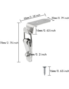 4 Cerraduras de Capó de Acero Inoxidable 90 Grados ITROLLE 2