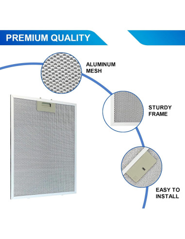 Paquete de 2 Filtros de Campana Kioozsy BPPFA30 Aluminio