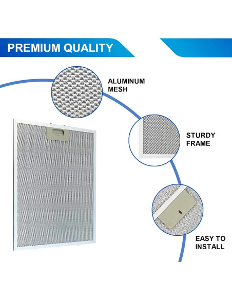 Paquete de 2 Filtros de Campana Kioozsy BPPFA30 Aluminio Paquete de 2 Filtros de Campana Kioozsy BPPFA30 Aluminio