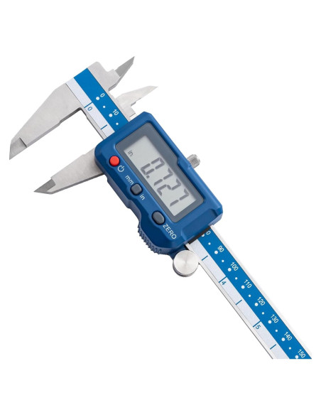 Calibrador Digital Dasqua 150mm, Acero Inoxidable, Pantalla LCD