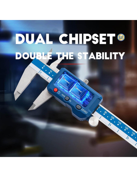 Calibrador Digital Dasqua 150mm, Acero Inoxidable, Pantalla LCD