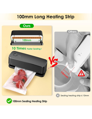 Sello de Bolsas Recargable FEPPO con Tira Calefactora 10 cm