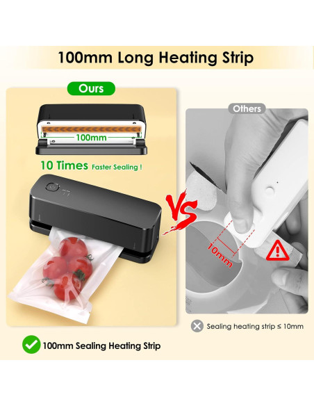 Sello de Bolsas Recargable FEPPO con Tira Calefactora 10 cm Sello de Bolsas Recargable FEPPO con Tira Calefactora 10 cm