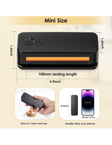 Sello de Bolsas Recargable FEPPO con Tira Calefactora 10 cm