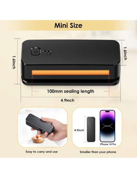 Sello de Bolsas Recargable FEPPO con Tira Calefactora 10 cm Sello de Bolsas Recargable FEPPO con Tira Calefactora 10 cm