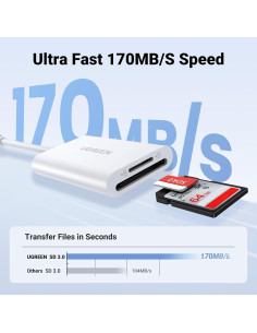 Lector de Tarjetas SD USB C UGREEN 170MB/s Blanco 2