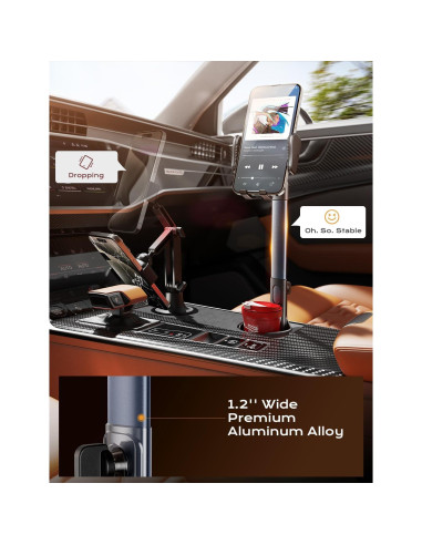 Soporte para Teléfono Móvil y Portavasos TAZENI 2 en 1