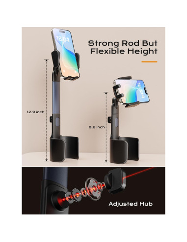 Soporte para Teléfono Móvil y Portavasos TAZENI 2 en 1