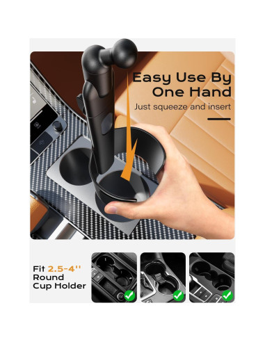 Soporte para Teléfono Móvil y Portavasos TAZENI 2 en 1