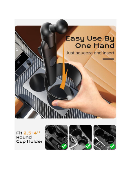 Soporte para Teléfono Móvil y Portavasos TAZENI 2 en 1