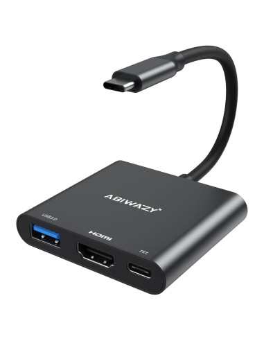Adaptador USB C a HDMI 4K ABIWAZY con 100W PD y USB 3.0